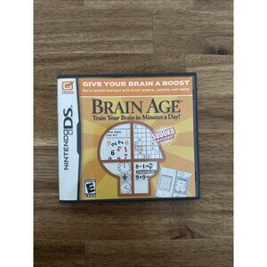 BRAIN AGE Train Your Brain In Minutes A Day 2006 Nintendo DS Game 100% Complete!